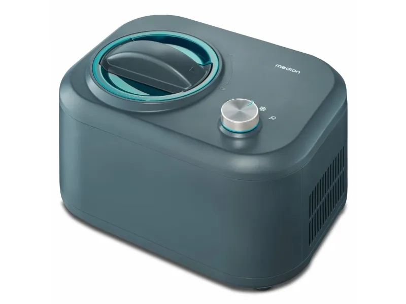 MEDION MD 10169, Kompressor-iskremmaskin, 1 l, 1 boller, Blå, 60 min, Aluminium
