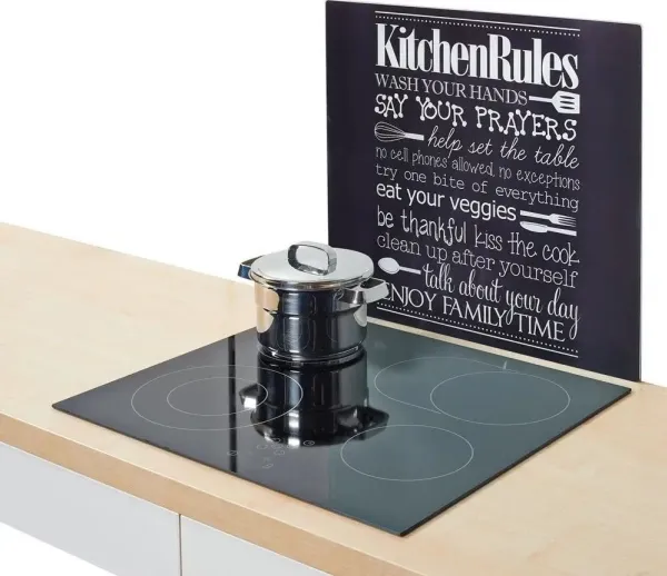 Zeller beskyttelsesglassplate KITCHEN RULES for komfyr – stor, ZELLER