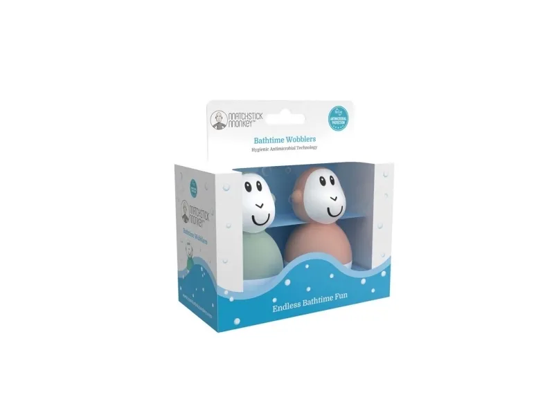 Matchstick Monkey Bathtime Wobblrs Grønn/Rosa