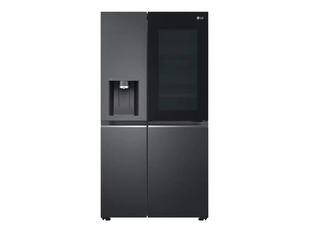 LG GSXB90MCDE - Kjøleskap/fryser - side-ved-side med vannautomat, isdispenser - Wi-Fi - bredde: 91.3 cm - dybde: 73.5 cm - høyde: 179 cm - 635 liter - Klasse E - mattsvart