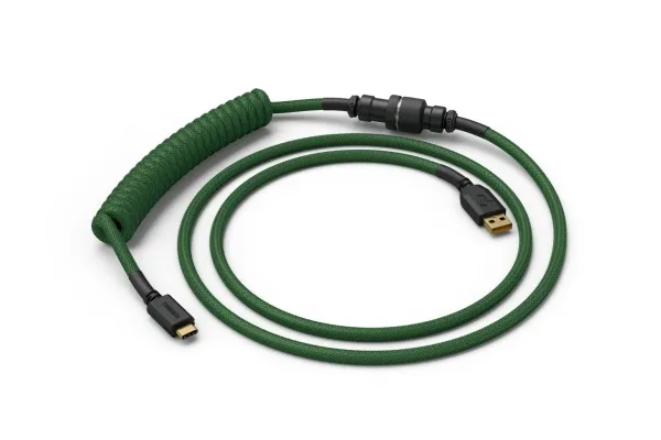 Glorious PC Gaming Race Coiled, Grønn, 1,37 m, 1 stykker, Glorious PC Gaming Race, Flettet, USB Type-A, USB Type-C