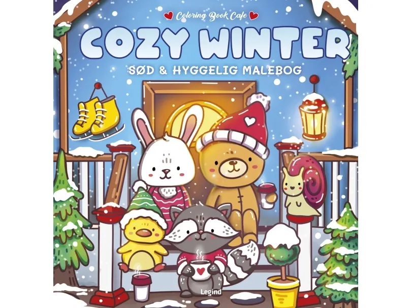 Malebok: Cozy Winter - DeLuxe - Cozy Coloring | Språk: Dansk