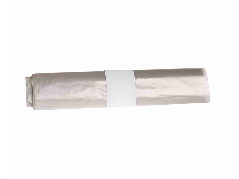 Søppelsekker 70x110 cm, klare, 55 my, ekstra sterke, 100 % resirkulert LDPE-plast, med 10 poser per rull