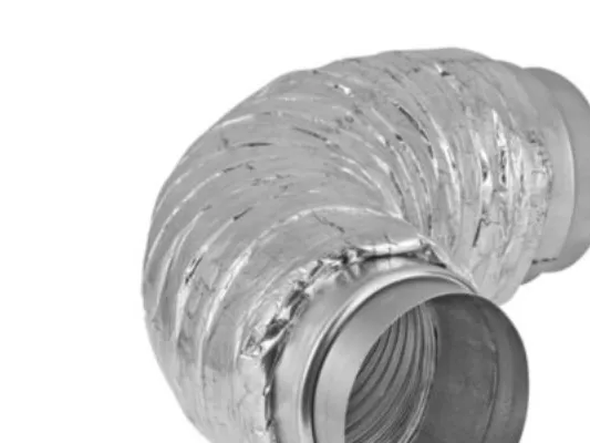flex lyddæmp. Ø125-1000 - MF/MF 50 mm iso. PE overflade