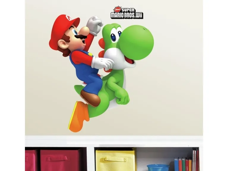 Nintendo Super Mario Bros med Yoshi og Mario Wallstickers