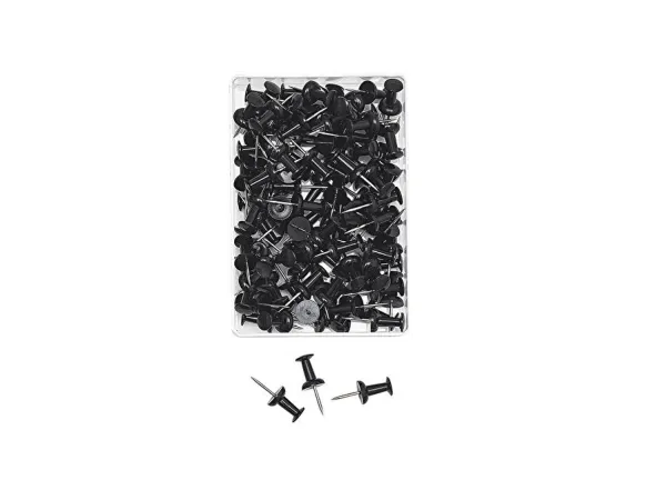 Wedo 54 201, Sort, Metall, Plast, 23 mm, 100 stykker, Boks