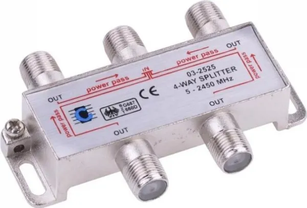 Signaldemper/Splitter 4-veis (LB0047)