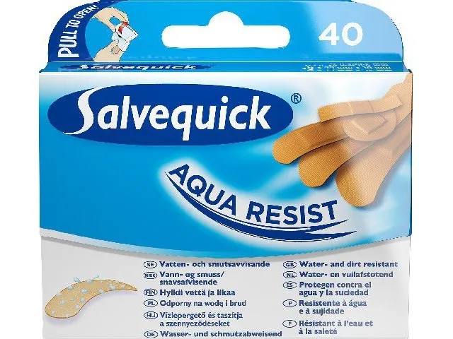 Salvequick Aqua Resist vanntette lapper 1 pakke-40 stk