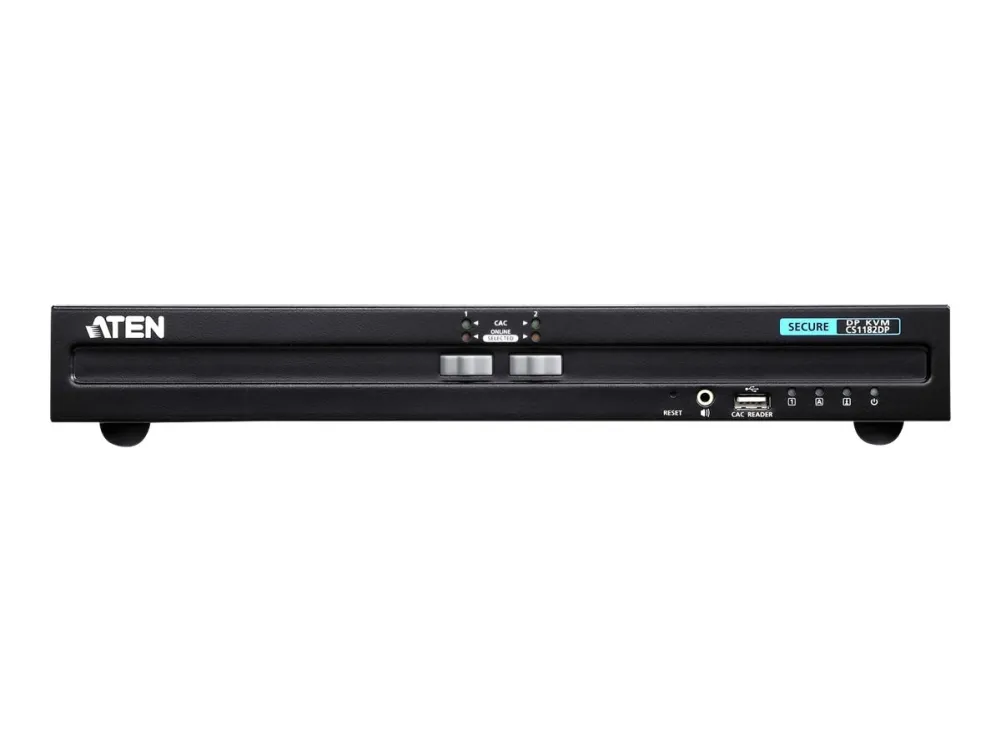 ATEN CS1182DP - PSS PP v3.0 Compliant - KVM / lydsvitsj - 2 x KVM/lyd - 1 lokalbruker - stasjonær