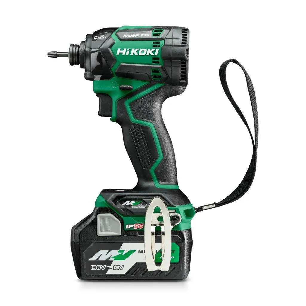 Hikoki WH36DC WRZ, Slagtrekker, Børsteløs, Sort, IP56, 1/4, 4100 RPM