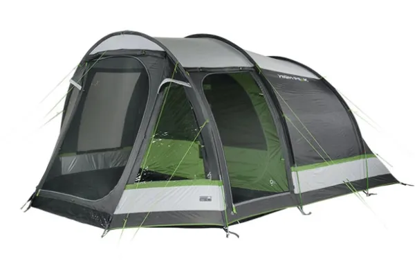 High Peak Meran 4.0, Kuppeltelt, 4 person(er), Myggnett, Ventilasjon, Vanntette sømmer, Grønn, Grå, Lysegrå