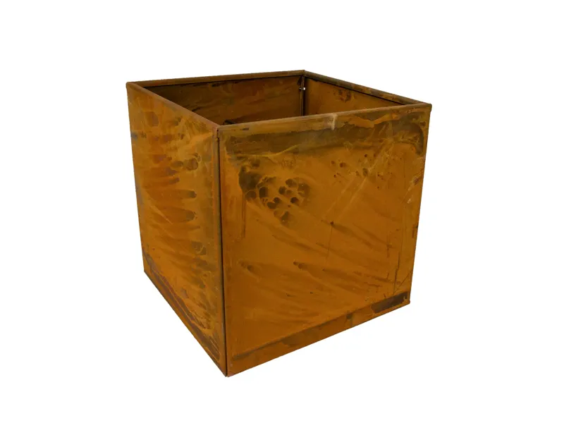 Krukk corten 40x40x40 cm 2 mm med bunn HORTUS (210-901)