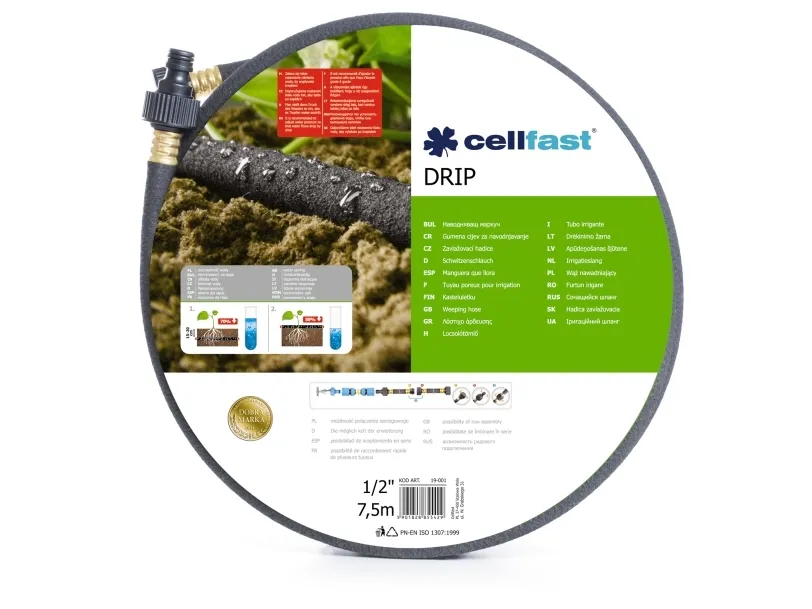 CELLFAST HAGEDRIPPSLANGE STØRRELSE: 1/2 LENGDE: 7,5m
