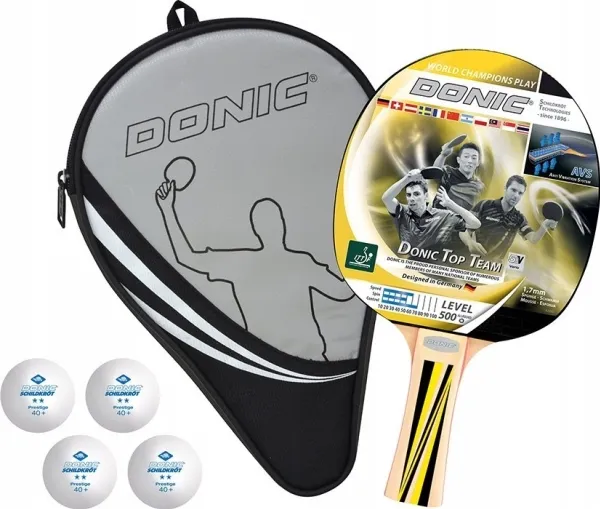 DONIC SCHILDKRÖT bordtennis gavesett Top Team 1270,00cm (500) Sett bestående av 1 bordtennisracket Top Team 500, - 1 stk (788480)