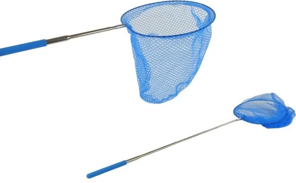 LeanToys sammenleggbart teleskopisk insektnett for sommerfugler 85 cm blå