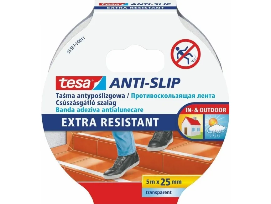 TESA ANTI-SLIP TRANSPARENT TAPE 5m x 25mm