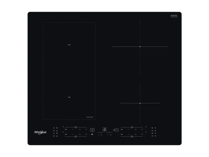 Whirlpool WL B3360 NE, Svart, Innebygget, 59 cm, Sonebasert induksjon, Glass, 4 zone(s)