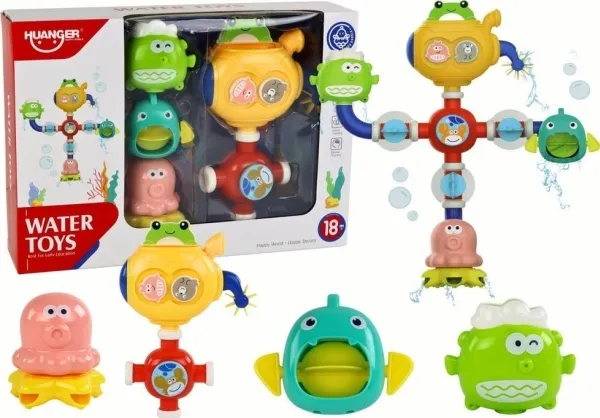 LeanToys vanntøy til bading – overløpsrobot med sugekopper