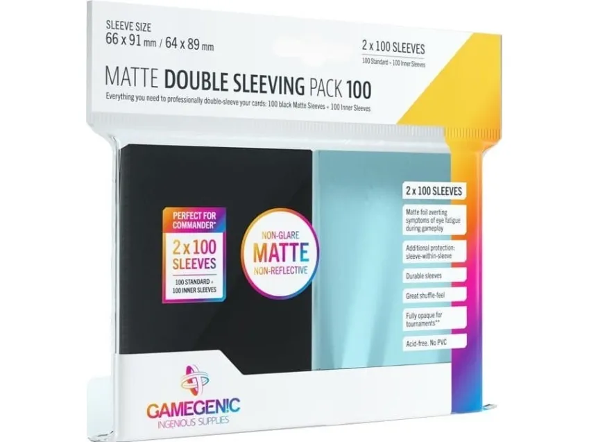 GameGenic Matte Double Sleeving Pack 100