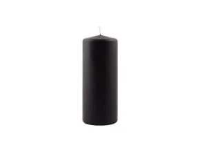 Bloklys Ø78x195 mm Brændetid 112 timer Sort,6 stk/krt