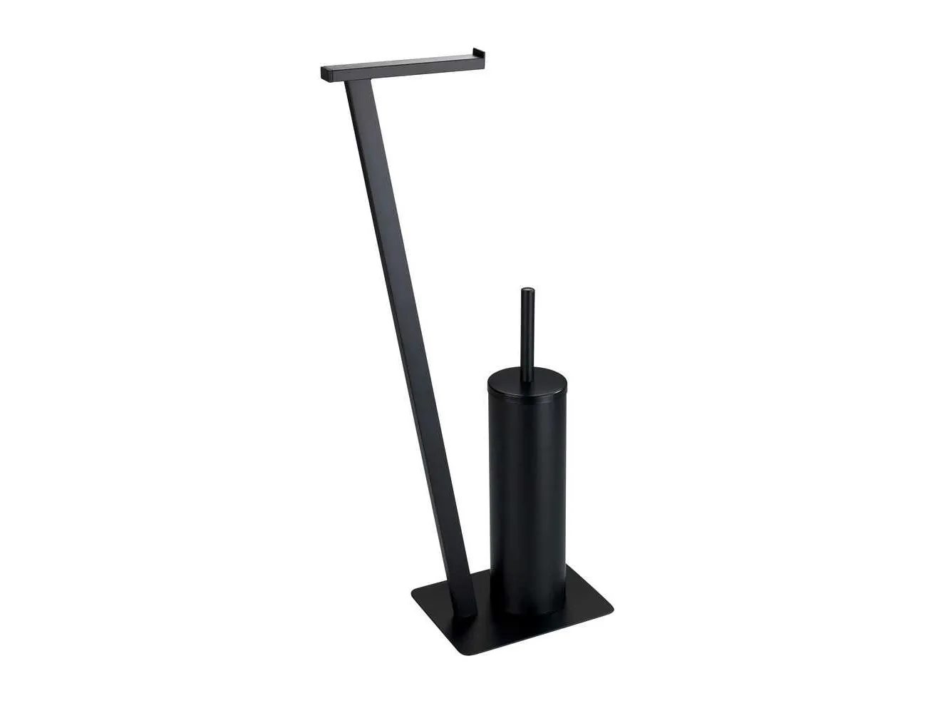 WENKO 24395100, Toalettbørste og holder, Sort, Rustfritt stål, Rustfritt stål, 150 mm, 300 mm