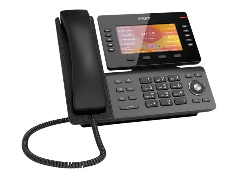 snom D865 - VoIP-telefon - med Bluetooth-grensesnitt med anrops-ID - 5-veis anropskapasitet - SIP, SDP, RTP, RTCP, RTCP-XR, ICE, SIPS, SRTCP, SRTP - kanonmetallsvart
