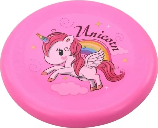 LeanToys flygende disk frisbee enhjørning rosa 20 cm