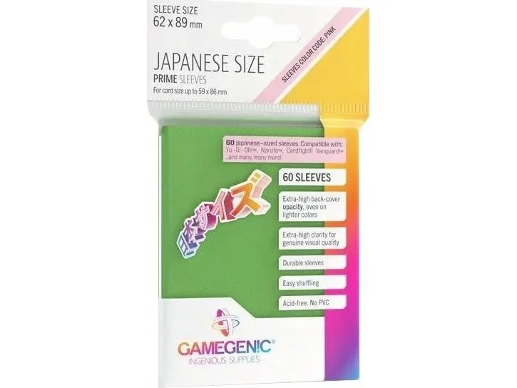 GameGenic Green Japanese Prime Sleeves