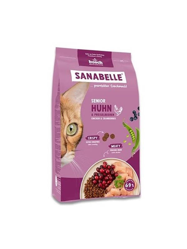 Bosch Sanabelle Life Senior chicken & cranberries - dry cat food - 8kg