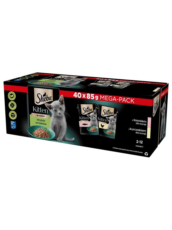 Sheba Kitten Selection of Flavors in Sauce - wet cat food - 40x85 g