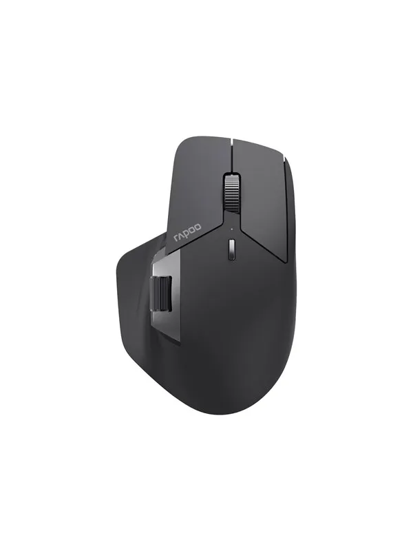 RAPOO MT760M - mouse - multi-mode - 2.4 GHz Bluetooth 4.0 Bluetooth 5.0 - gray black - Mus - Optisk - 10 - Svart