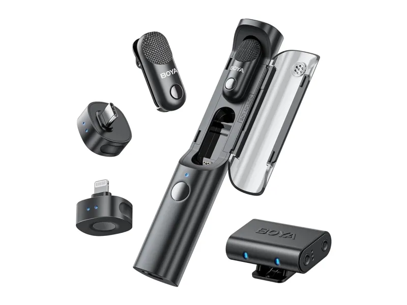 Boya trådløse hodesettmikrofon Magic-02 USB-C/Lightning/3,5 mm