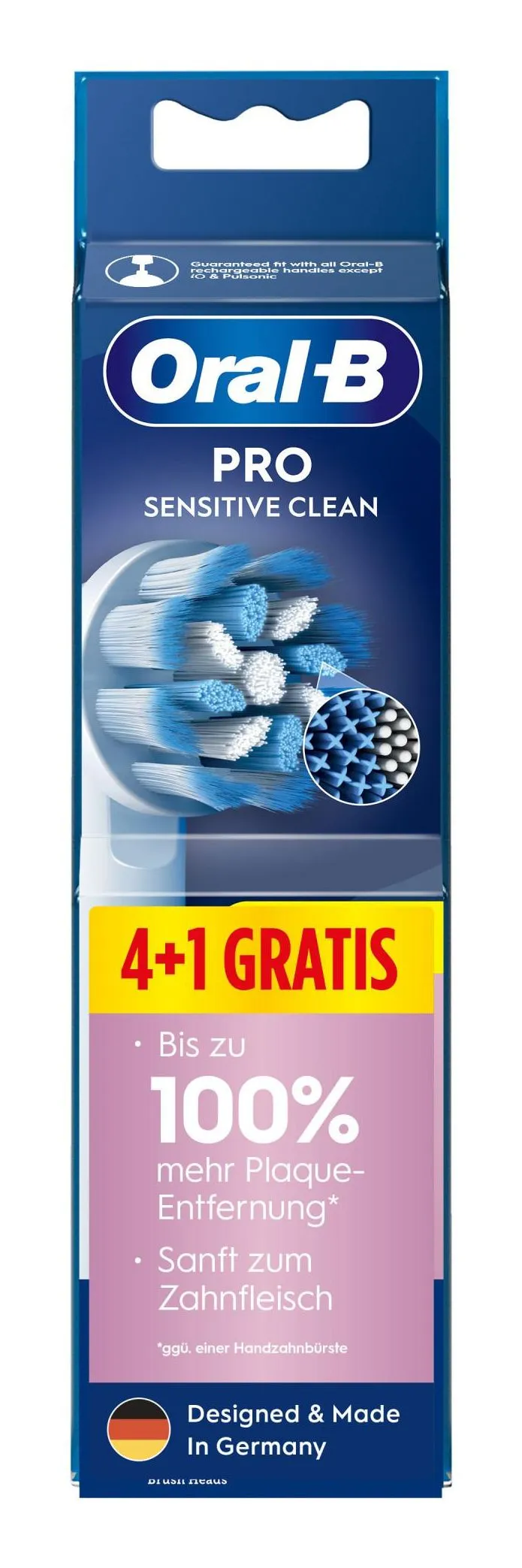 Oral-B Pro Sensitive Clean, 5 stykker, Hvit, Ekstra myk, Oral-B, iO, Pulsonic, Blister