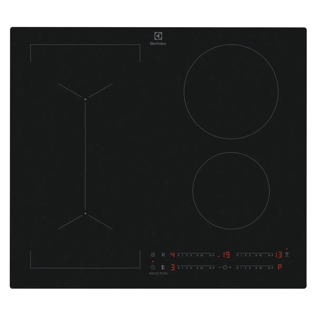 Electrolux EIV63443CT, Svart, Innebygget, 60 cm, Sonebasert induksjon, 4 zone(s), 4 zone(s)