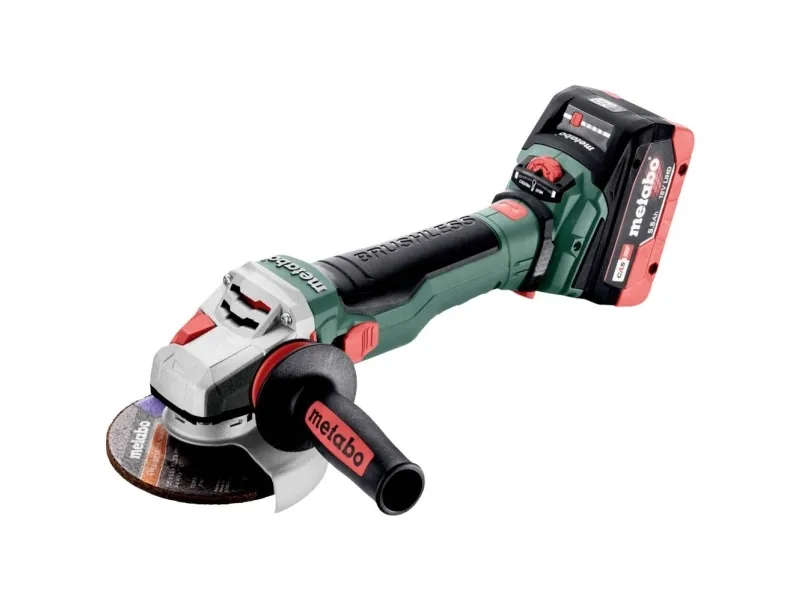Metabo WVB 18 LTX BL 15-125 Quick batteridrevet vinkelsliper  18 V  125 mm  2 x 5,5 Ah batterier.