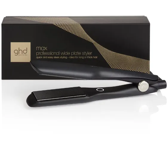 GHD Max, Rettetang, Varm, 185 °C, 30 s, Sort, 2,7 m