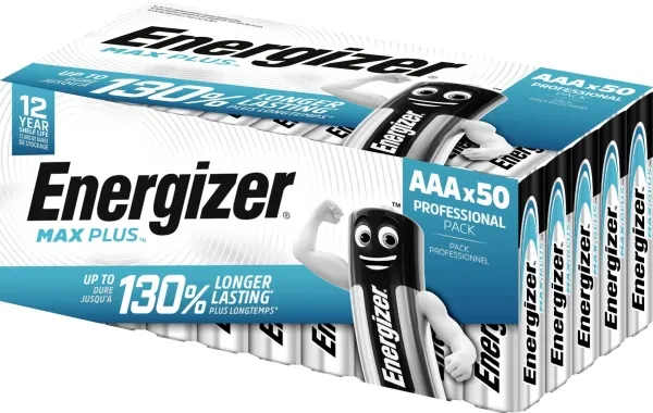 Energizer Max Plus AAA batteri Alkali mangan 1,5 V 50 stk