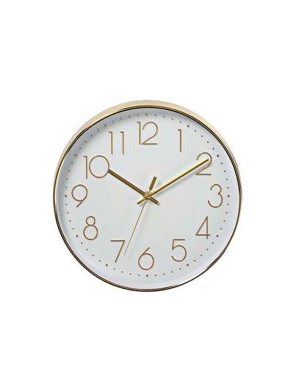 Nedis Easy To Read Numbers - clock - quartz - wall mountable - 30 cm - gold