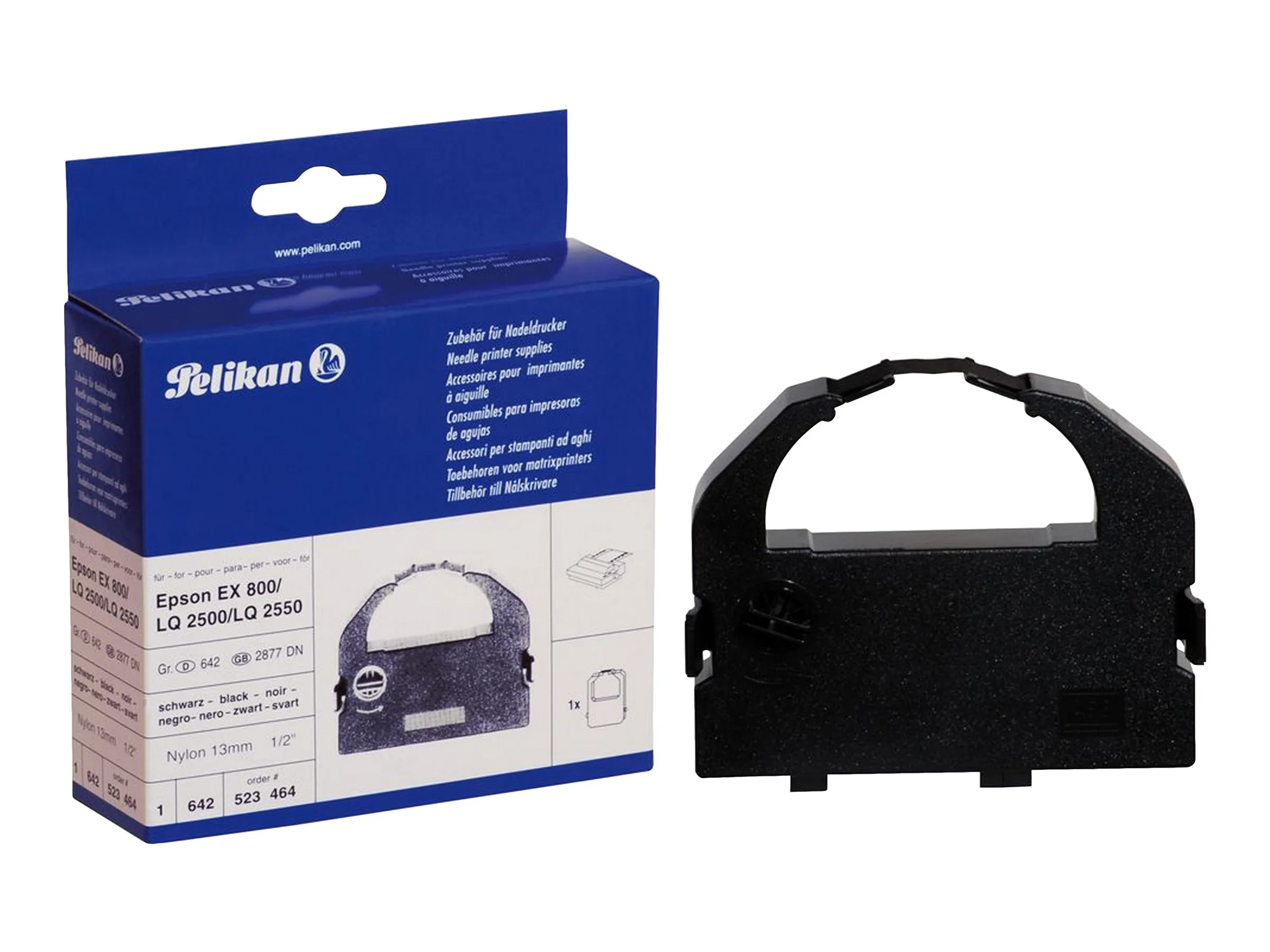 Pelikan - Svart - skriverbånd - for Epson EX 1000, 800  LQ 1060, 2500, 2550, 670, 680, 680Pro, 860