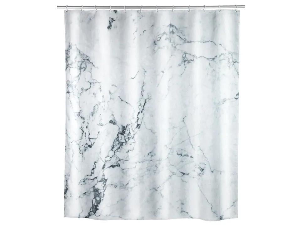 WENKO 23800100, Grå, Hvit, Monokromatisk, Polyester, Ring, Baderom, 180 mm