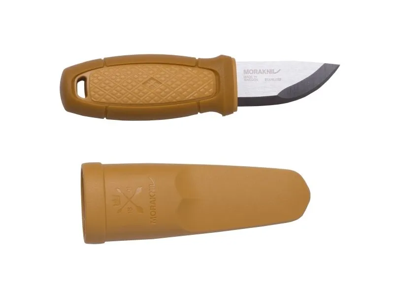 Morakniv Eldris, Single/enkelt, Jaktkniv, Drop punkt, Rustfritt stål, Termoplastisk elastomer (TPE), Gult
