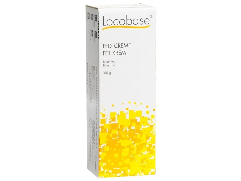 Hudcreme Locobase Fedtcreme 70% Fedtindhold uden Farve/Parfume 100 g,10 tub x 100g/krt