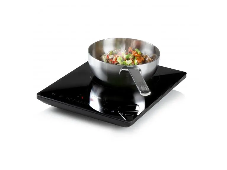 Domo DO332IP, Sort, Benkeplate, Sonebasert induksjon, Keramisk, 1 zone(s), 1 zone(s)