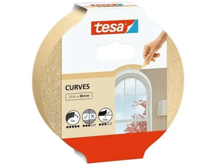 TESA 565340000102, For malere, Brun, Glass, Metall, Plast, Tre, Ru, Smooth (glatt), Universell, 7 dager