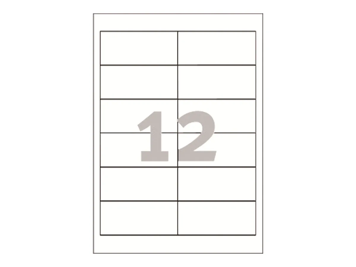 Avery - Hvit - 97 x 42.3 mm 1200 etikett(er) (100 ark x 12) flerbruks merkelapper