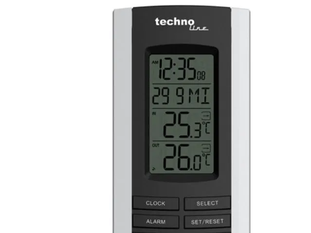 Technoline WS 9180, Svart, Hvit, Inne Termometer, Utendørs Barometer, Termometer, Termometer, Plast, °C