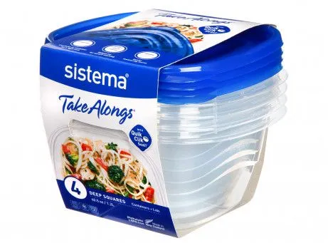 Sistema 1,2L Deep Square 4-pk TakeAlongs