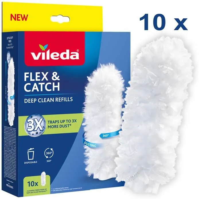 Vileda Flex&amp Catch støvkostrefiller 10 stk.