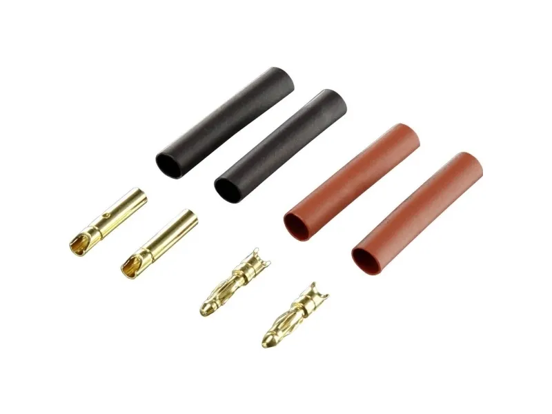 Reely 1373188 batterikontakt 2 mm forgylt 2 par