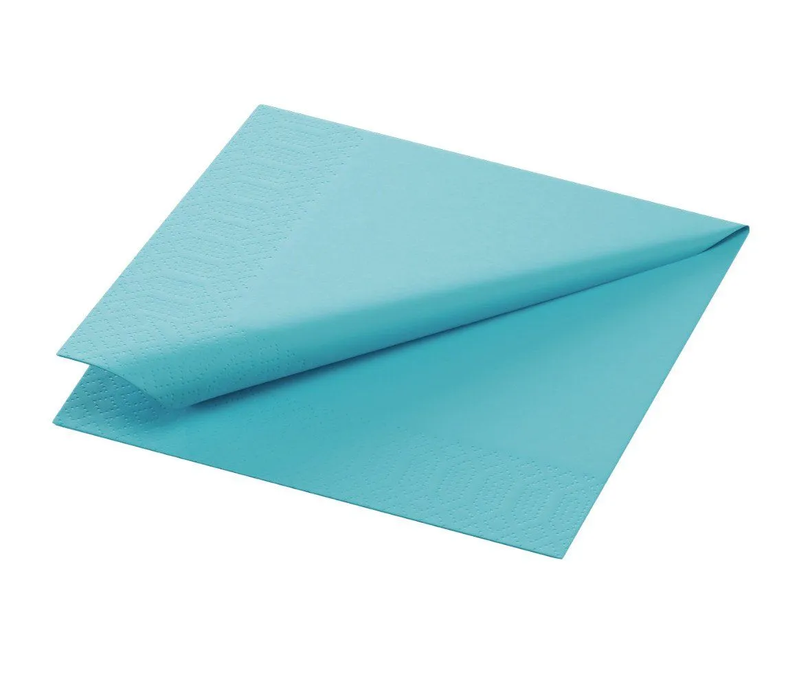 Serviet Duni 24x24 cm 3-lag mint blå, 250 stk./pakke